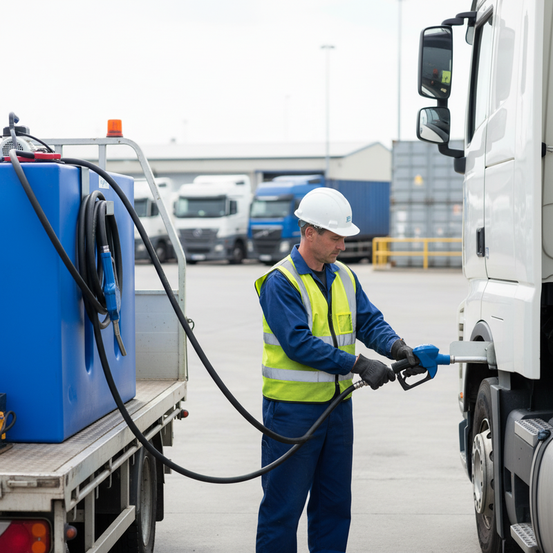 Dark Slate Gray 650 Litre Premium Adblue Transfer Tank with Self-Priming Pump