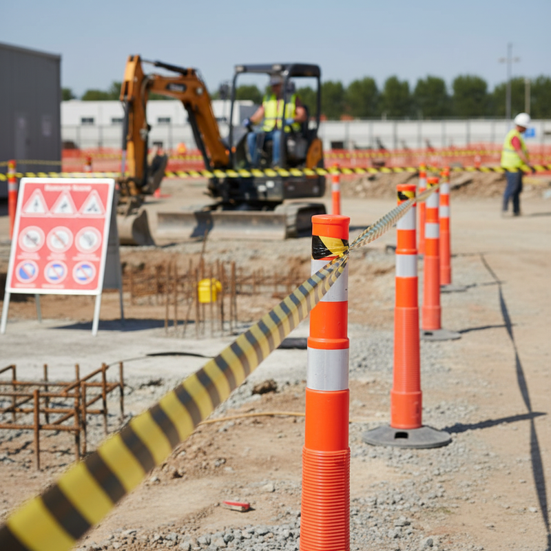 Rosy Brown Premium Barrier Tape - Red/White & Black/Yellow - 70mm x 500m