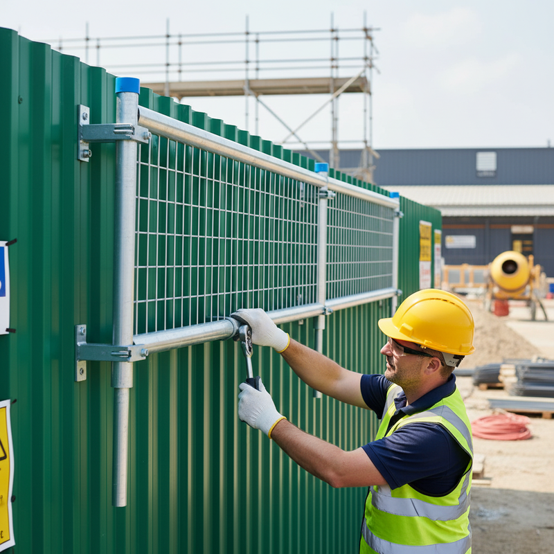 Light Gray Premium Hoarding Mesh Extension Panel for Enhanced Security