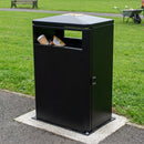 160 Litre Steel Litter Bin – Galvanised with Slam Lock