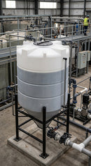 2350 Litre Cone Tank, 60° drainage, UV polyethylene