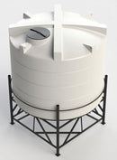 10000 Litre 30° Cone Tank, UV Polyethylene, 2" Drainage (view 2)