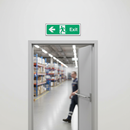 Light Gray Premium Fire Safety Sign - Fire Exit Left Arrow Directional Sign