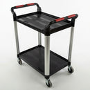 2-shelf plastic and aluminium service trolley, 560mm shelf spacing (view 2)