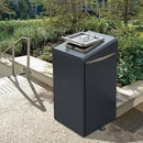 Galvanised Steel Food Waste Bin – 112 Litre with Rod Hinge Door