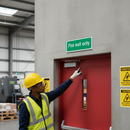 Dark Gray Premium Fire Safety Signs - Fire Exit Only for Safe Evacuations