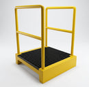 GRP Step Over Platform with Handrail 996mm x 996mm (view 2)