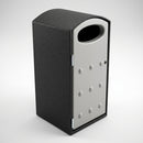 112 litre composite litter bin with hinged door (view 2)