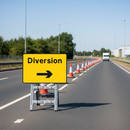 Dim Gray Premium Quick-Fit Sign Face Diagram 2702 - Face Only for Traffic Control