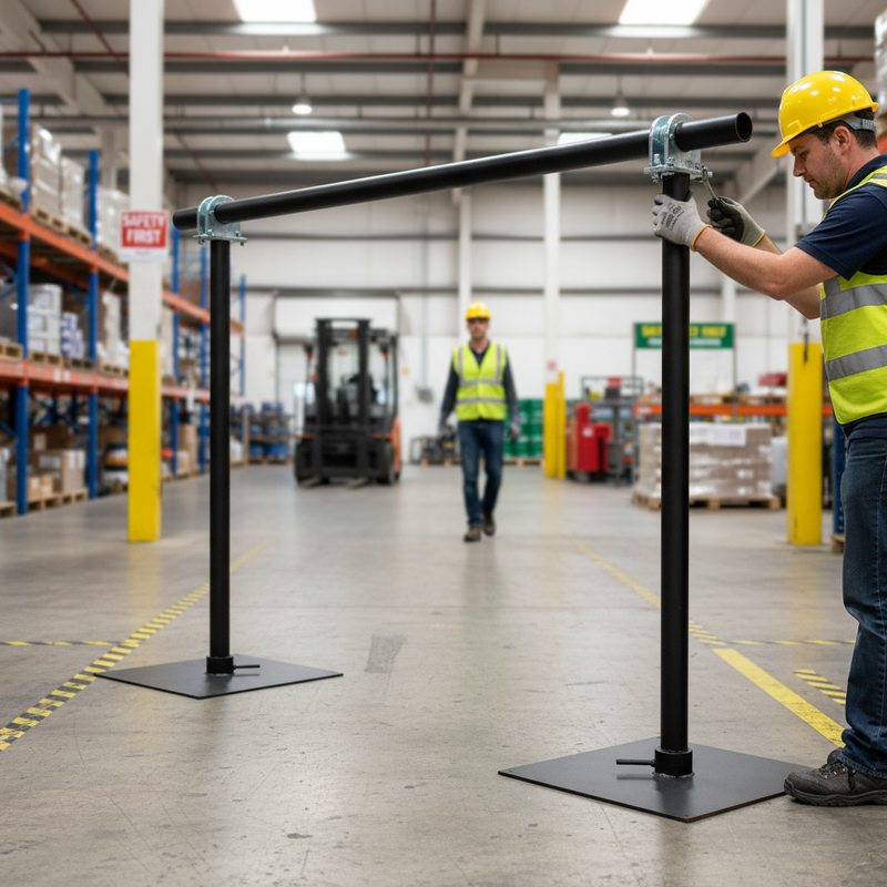 Dark Gray Heavy Duty Goalpost Steel Base for Sports Equipment Stability