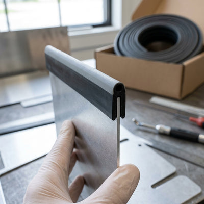 U-Profile Rubber Edge Protector 10x5mm for 1mm Panels - 50m EPDM