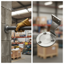 Dim Gray Premium Pressed Steel Handrail Bracket Saddle for Wooden or Steel Handrailing with Countersunk Fixing Holes