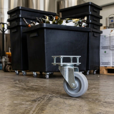 Recycled Polyethylene Bottle Bin - 135–185 L with Castors