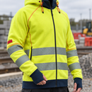 Fire Retardant Arc Full Zip Hoodie Hi-Vis Class 3/2 Yellow/Navy