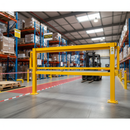 Rosy Brown Premium Medium Duty Impact Railing System - Sliding Gate for Enhanced Safety