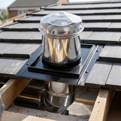 Sun Tunnel for Tiled Roof - Sloped Ceiling Design
