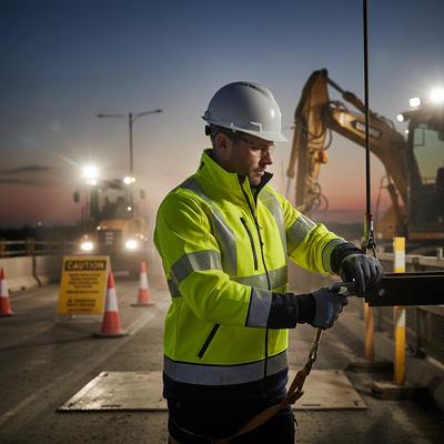 Premium Two-Tone Soft Shell Jacket - High Visibility Design