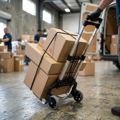 Mini folding sack truck 60kg capacity with telescopic handle