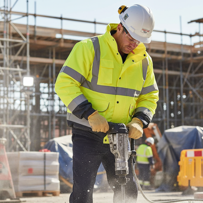 Premium Two Tone Constructor Bomber Jacket - Yellow