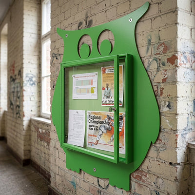 A4 6-sheet poster case, galvanised steel, lockable door