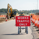 Gray Premium Quick-Fit Traffic Sign Face for Construction Sites - 750mm x 1050mm