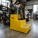Three-step mounting block, 260kg capacity, UV-stabilised polyethylene