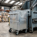 720L Wheeled Steel Waste Container with Lifting Bar