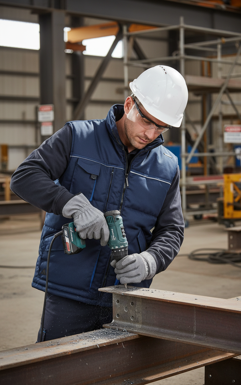 Dark Slate Gray Premium PVC Coated Multi-pocket Bodywarmer for Cold Weather