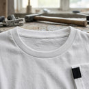 Women's White Cotton Crew Neck Work T-Shirt