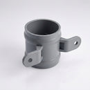 Traditional Downpipe Spare Socket 63mm Dia with Eared Fixings — RAL 7037