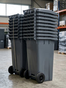 140 Litre wheelie bin pack of 20 grey polyethylene