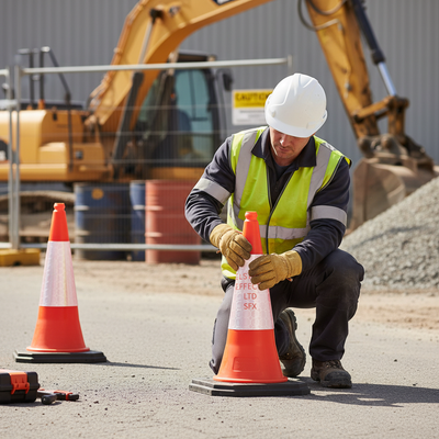 750mm 2-Piece Premium Traffic Cone with High Durability