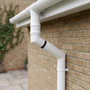 Traditional Adjustable Swanneck 63mm Diameter Aluminium Downpipe — RAL 9016 (in use)
