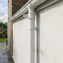 Traditional Aluminium Downpipe Sample — RAL 9016 / 63mmØ (in use)
