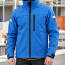 Softshell Work Jacket with Windproof Collar - True Blue/Black