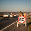 Dim Gray High-Performance 750mm Q-Sign for Effective Traffic Management