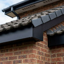 L Return Fascia Board Angle Covers – Aluminium Corner Fascia — RAL 9005 / 135 Deg External Angle (in use)