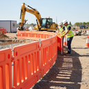 Light Gray Heavy Duty Safety Barrier Panel Connection Post for Secure Extensions