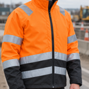 High-Visibility Work Coat Class 2/3 Hi-Vis Orange/Black