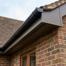 Aluminium Soffit Boards – Plain or Vented with Exterior Coating — RAL 7022 / 740mm Wide | Vented (in use)