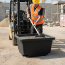 Dark Gray 250 Litre Eco-Friendly Mortar Tub with Forklift Access - Heavy Duty