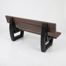 Moulded Seat – Recycled Plastic Bench, Black/Brown (view 2)
