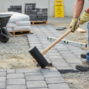 Gray Heavy Duty Rubber Maul Mallet with Sturdy Wooden Handle - 41"