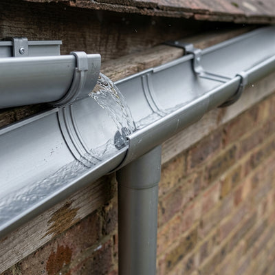 DeepFlow Aluminium Gutter Outlet 76mm Diameter 130mm