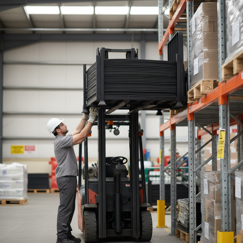 Dark Slate Gray Heavy Duty Stackable Mat Stillage - Holds 25-30 Mats