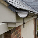 Half Round Aluminium Gutter Rise and Fall Bracket 125mm — RAL 7022 (in use)