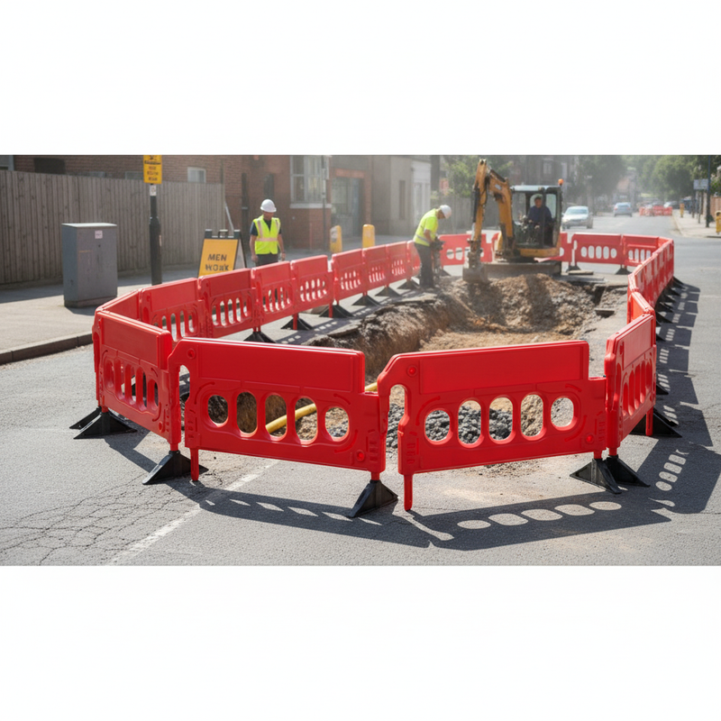 Dim Gray Mini DoubleTop Barrier Fencing Panels - High-Performance Traffic Barriers