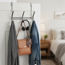 Premium Triple Over Door Coat Rack with 3 Double Hooks and Polished Finish for Efficient Organization