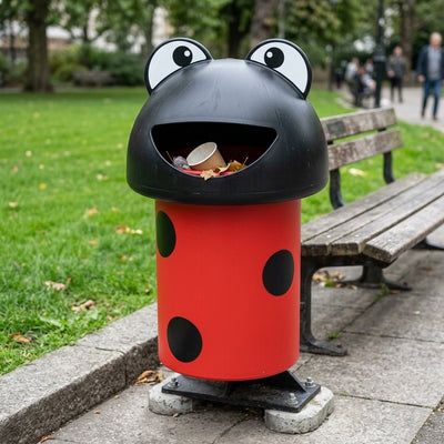 Polyethylene Litter Bin 60L with Hooded Top
