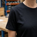 Black Women's Regular Fit Cotton Tee (view 2)